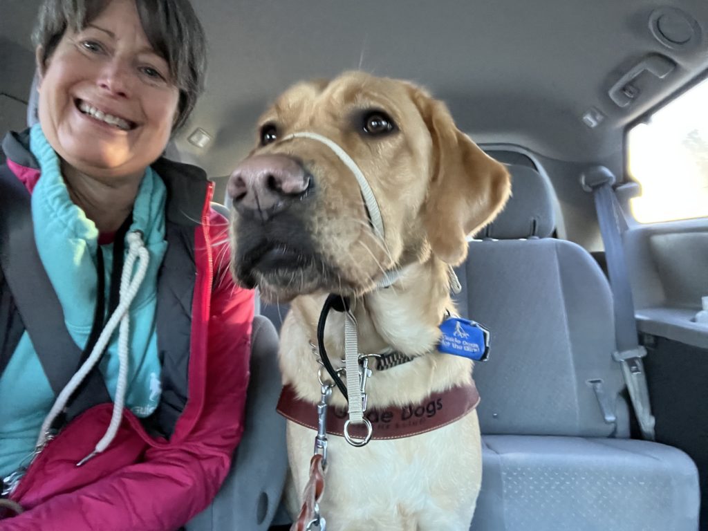 Laurie and Linen back seat